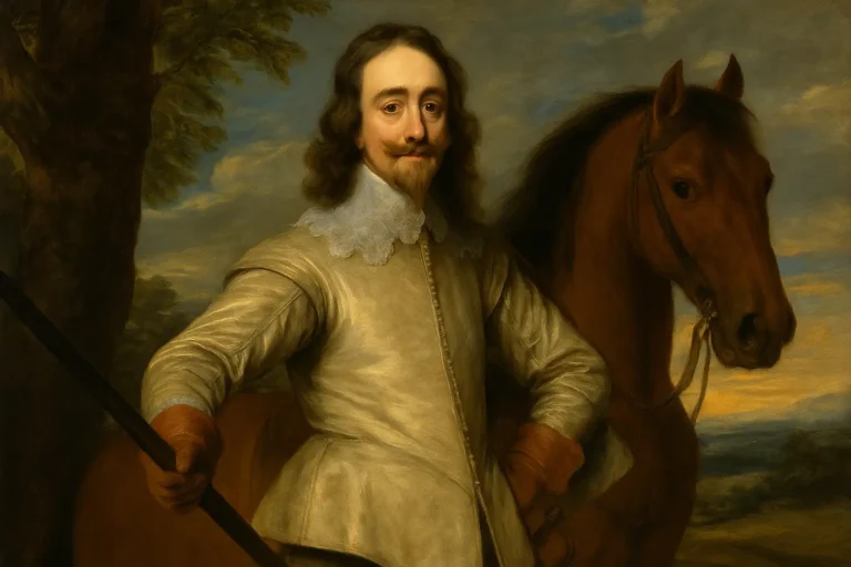 Portrait baroque de Charles Ier par Antoine Van Dyck, style flamand et influence vénitienne