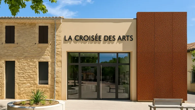 La Croisée des Arts à Saint-Maximin-la-Sainte-Baume – façade moderne et provençale du pôle culturel, architecture contemporaine et ambiance accueillante.