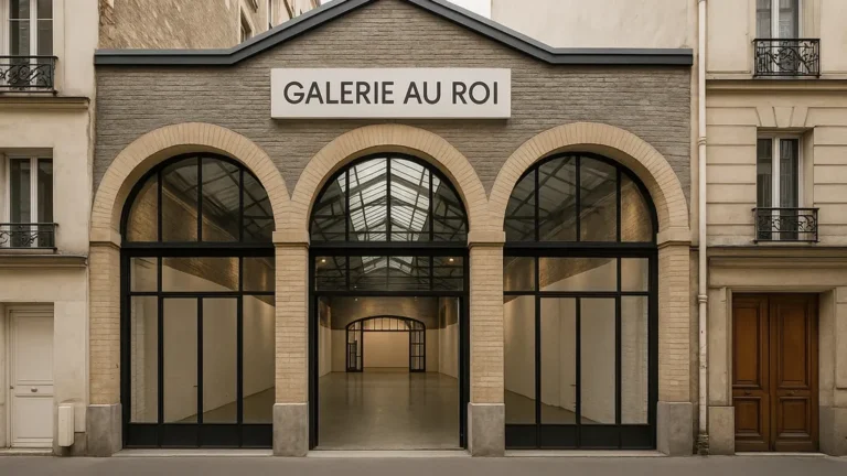 Galerie Au Roi (Paris 11e) – façade industrielle rénovée avec arches en brique et verrière métallique, espace événementiel contemporain