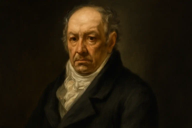 Portrait horizontal de Francisco de Goya, peintre espagnol, maître des Peintures noires et des Désastres de la guerre