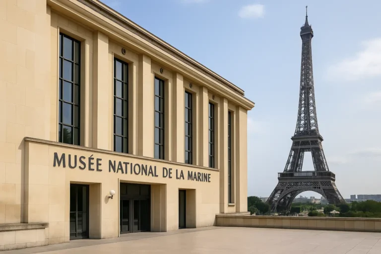 Musée national de la Marine à Paris au Palais de Chaillot face à la Tour Eiffel